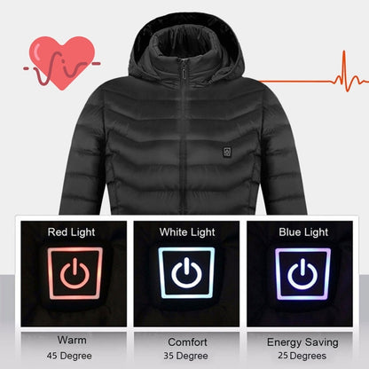 New Heated Jacket Coat USB Electric Jacket Cotton Coat Heater Thermal Clothing Heating Vest Men&