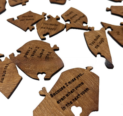 Reasons Why I Love You Wooden Heart Puzzle Romantic Love Jigsaw Puzzle Wedding Anniversary For Wife Husband Birthday Gifts Valentine&