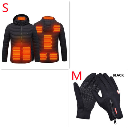 New Heated Jacket Coat USB Electric Jacket Cotton Coat Heater Thermal Clothing Heating Vest Men&