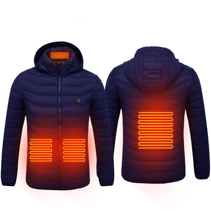 New Heated Jacket Coat USB Electric Jacket Cotton Coat Heater Thermal Clothing Heating Vest Men&