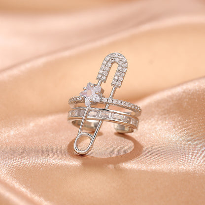 Niche Opening Adjustable Non-fading Cross Ring